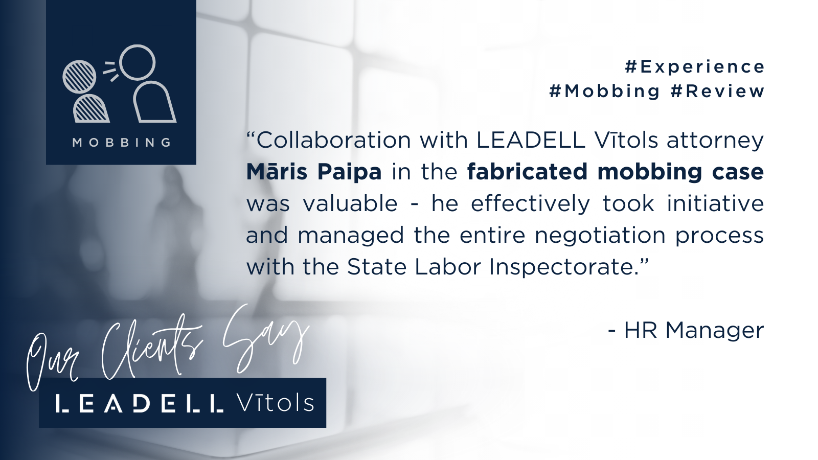 Client review about LEADELL Vitols attorney Maris Paipa